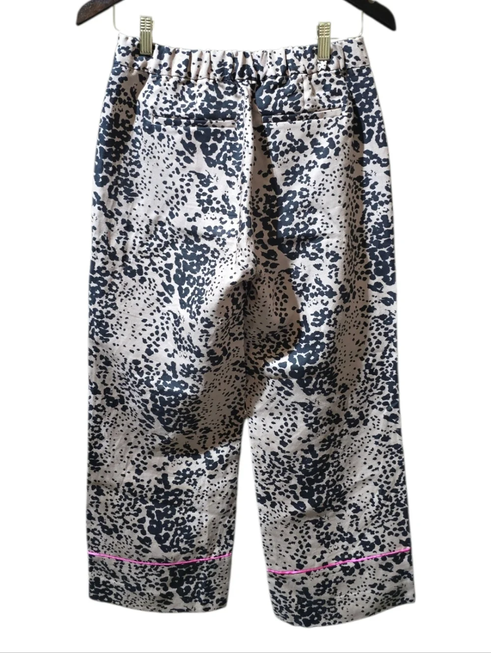 J. Crew High Rise Peyton Pant Leopard Print Cropped Linen Blend Size 2